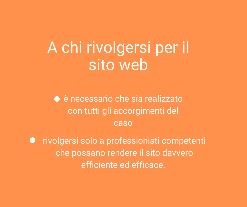 a chi rivolgersi per il sito web